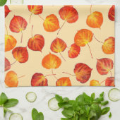 Colorful Fall Quaking Aspen Leaves キッチンタオル (折り畳み)