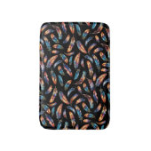 Colorful Falling Feather Art - Boho Graphic Print バスマット (正面縦)