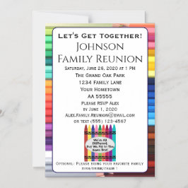 Colorful Family Reunion Invitation Magnet Card マグネット招待状