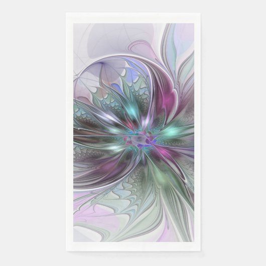 Colorful Fantasy Abstract Modern Fractal Flower (正面)
