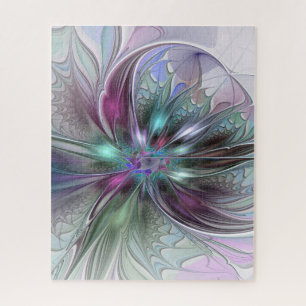 Colorful Fantasy Abstract Modern Fractal Flower ジグソーパズル