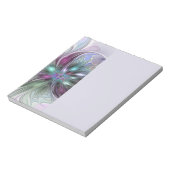 Colorful Fantasy Abstract Modern Fractal Flower ノートパッド (回転)