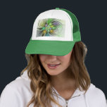 Colorful Fantasy Flower Modern Abstract Fractal キャップ<br><div class="desc">Fantasy flower fractal, abstract and modern.
Unique design for your trucker hat and more.</div>