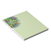 Colorful Fantasy Flower Modern Abstract Fractal ノートパッド (アングル)