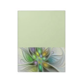Colorful Fantasy Flower Modern Abstract Fractal ノートパッド (回転)