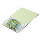 Colorful Fantasy Flower Modern Abstract Fractal ノートパッド (アングル)