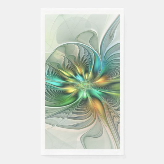 Colorful Fantasy Modern Abstract Flower Fractal (正面)