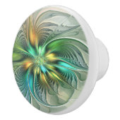 Colorful Fantasy Modern Abstract Flower Fractal セラミックノブ (右)