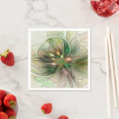 Colorful Fantasy Modern Abstract Fractal Flower スタンダードカクテルナプキン (インサイチュ)