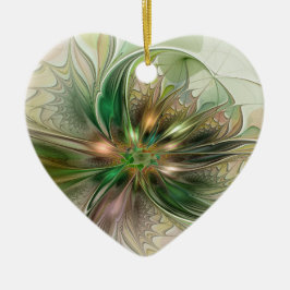 Colorful Fantasy Modern Abstract Fractal Flower セラミックオーナメント