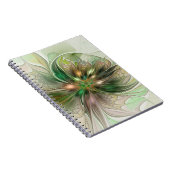 Colorful Fantasy Modern Abstract Fractal Flower ノートブック (右側)