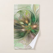 Colorful Fantasy Modern Abstract Fractal Flower ハンドタオル (ハンドタオル)