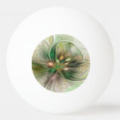 Colorful Fantasy Modern Abstract Fractal Flower 卓球ボール (裏面)