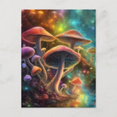 Colorful Fantasy Mushrooms ポストカード (正面)