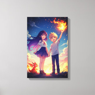 Colorful Fantasy Wall Art for Kids キャンバスプリント