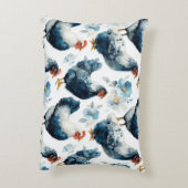 Colorful Farm Rooster And Hens  アクセントクッション (裏面(縦))