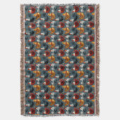 Colorful Farm Rooster And Hens スローブランケット (正面縦)