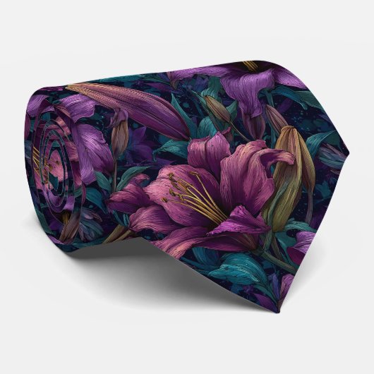 Colorful Fathers Day Gift Lilies ネクタイ (ロール)