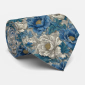 Colorful Fathers Day Peonies Floral ネクタイ (ロール)