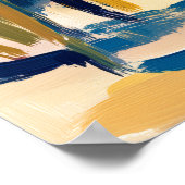 Colorful Fauvist Chichen Itza Pyramid Art ポスター (角)