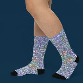Colorful faux glitter and sparkles pattern ソックス