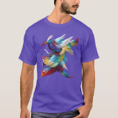 Colorful feather bird family tシャツ (正面)