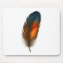 Colorful Feather Design マウスパッド