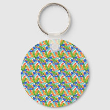 Colorful Feather Pattern — Seamless Watercolor