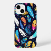 Colorful Feathers Pattern Phone Case  iPhoneケース (裏面)