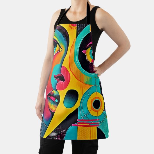 Colorful Feelings: Abstract Face エプロン (インサイチュ)