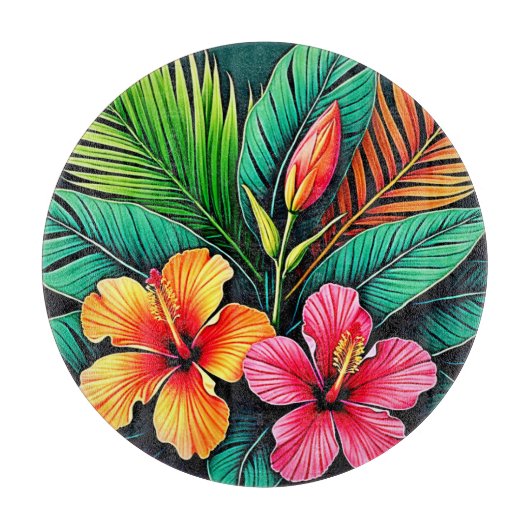 Colorful Feelings: Abstract Face カッティングボード (正面)