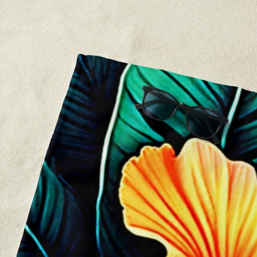 Colorful Feelings: Abstract Face ビーチタオル (インサイチュ)