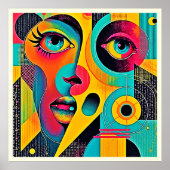 Colorful Feelings: Abstract Face ポスター (正面)
