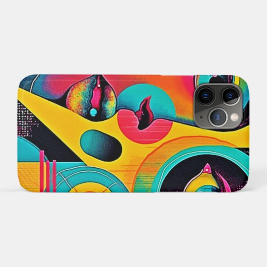 Colorful Feelings: Abstract Face Case-Mate iPhoneケース (裏面(横))