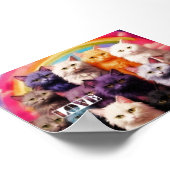 Colorful Feline Wall Art for Cat Lovers ポスター (角)