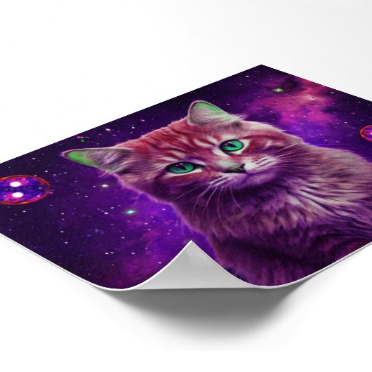 Colorful Feline Wall Art for Cat Lovers ポスター (角)