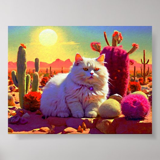 Colorful Feline Wall Art for Cat Lovers ポスター (正面)