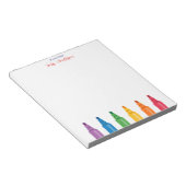 Colorful Felt-Pens Kindergarten Teacher Notepad ノートパッド (アングル)