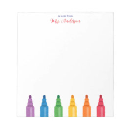 Colorful Felt-Pens Kindergarten Teacher Notepad ノートパッド