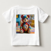Colorful Felted Teddy Bear ベビーTシャツ (裏面)