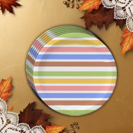 Colorful Festive Little Turkey Baby Shower ペーパープレート