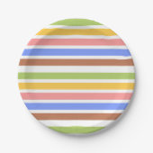 Colorful Festive Little Turkey Baby Shower ペーパープレート (正面)