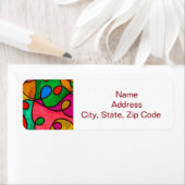 Colorful Festive Rainbow Textured ラベル (インサイチュ)