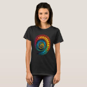 Colorful Fibonacci Spiral Psychedelic Colors Abstr Tシャツ (正面フル)