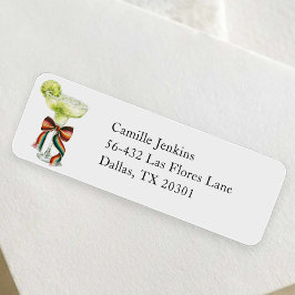 Colorful Fiesta Bridal Shower Return Address Label ラベル