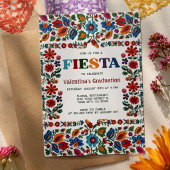Colorful Fiesta Floral Photo Graduation Party 招待状