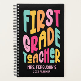 Colorful First Grade Teacher Text Design プランナー手帳