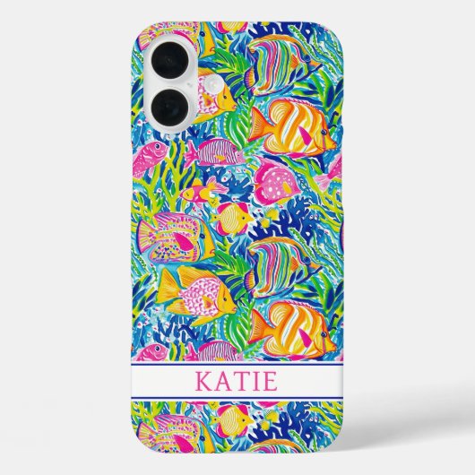 Colorful Fish Monogrammed Case-Mate iPhoneケース (裏面)