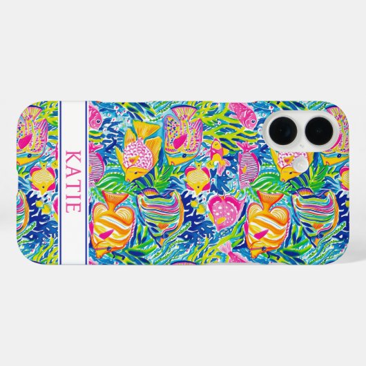 Colorful Fish Monogrammed Case-Mate iPhoneケース (裏面 (横))