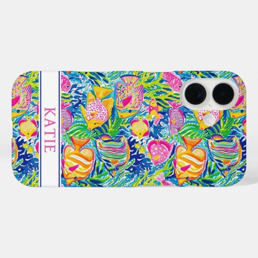 Colorful Fish Monogrammed Case-Mate iPhoneケース (裏面 (横))